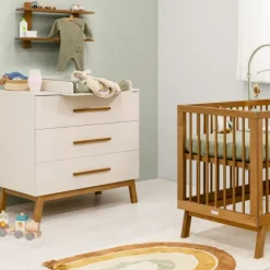 Bopita Kaleo Ledikant - 60 x 120 cm - Dune / Rose Wood