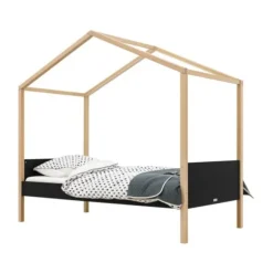 Bopita Liam Huisbed Mat Zwart / Naturel 90 x 200 cm