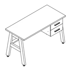 Bopita Lisa Bureau Wit / Naturel