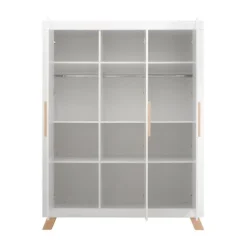 Bopita Lisa Kledingkast Wit / Naturel 3-Deurs