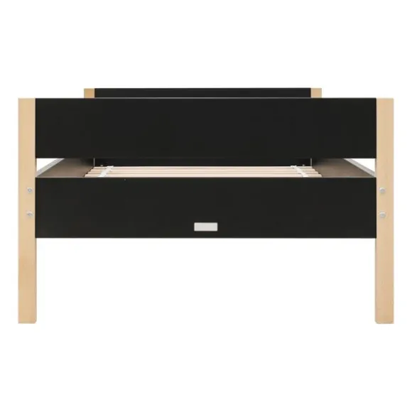 Bopita Lucas Bed - 90 x 200 cm - Zwart / Naturel