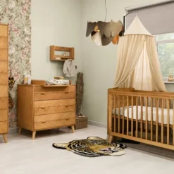 Bopita Manou Babykamer Vintage | Bed 60 x 120 cm + Commode + Kast 2 Deur