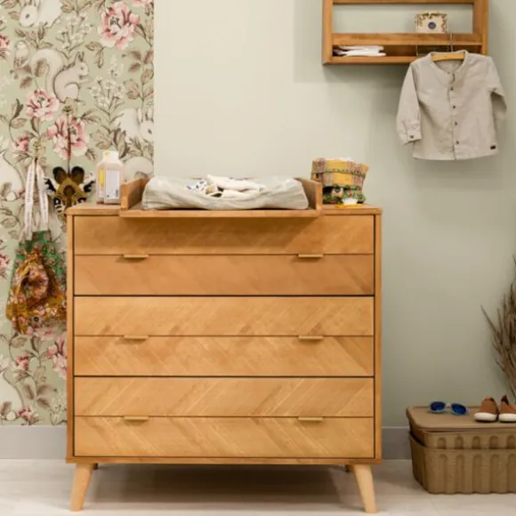 Bopita Manou Babykamer Vintage | Bed 60 x 120 cm + Commode + Kast 2 Deur