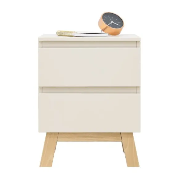 Bopita Saba Tienerkamer - Dune / Naturel - Bed 90x200 cm + Nachtkastje