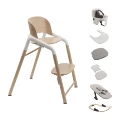 Bugaboo Giraffe Kinderstoel Ultimate Bundel – Wood/Grey