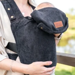 ByKay Click Carrier Classic Pro Draagzak - Ribbed Velvet - Smokey Black