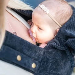 ByKay Click Carrier Classic Pro Draagzak - Ribbed Velvet - Smokey Black