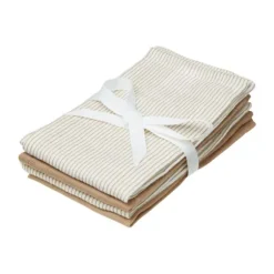 Cam Cam Copenhagen Classic Stripes Washand - 4 Stuks - Camel