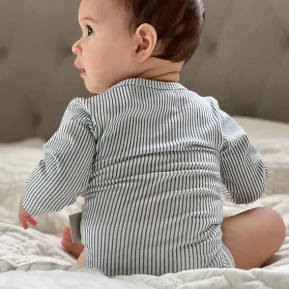 Cam Cam Copenhagen Long Sleeved Body William - 56 cm - Classic Stripes Blue