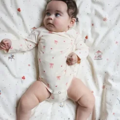 Cam Cam Copenhagen Overslagromper Lange Mouw - Milla - Maat 50 - Bows