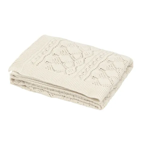 Cam Cam Copenhagen Pointelle Gebreide Baby Deken - Off White