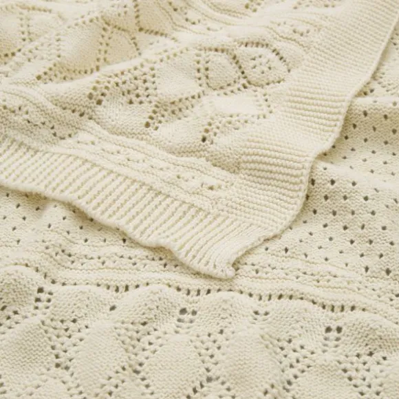 Cam Cam Copenhagen Pointelle Gebreide Baby Deken - Off White