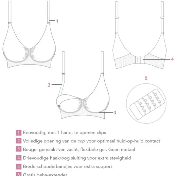 Carriwell Gelbeugel Voedingsbh Zwart XL