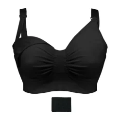 Carriwell Wasbare Zoogcompressen Katoen Zwart 6 Stuks