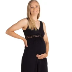 Carriwell Zwangerschap En Voedingsnachthemd - Mt. S - Zwart