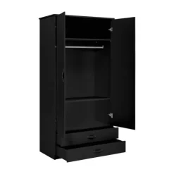 Cool Kids Kledingkast - Black Edition - 2-Deurs