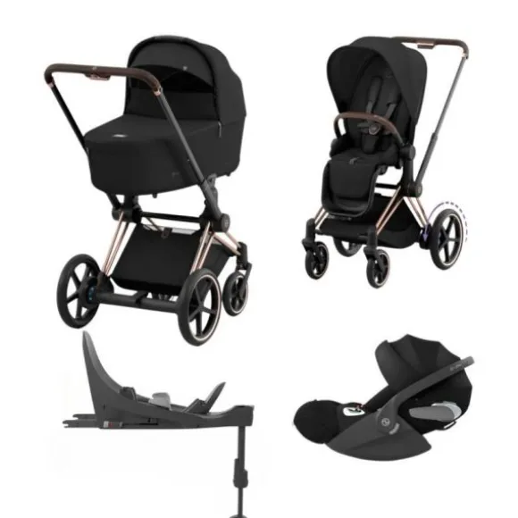 Cybex E-Priam 4 Kinderwagen Set 4-in-1 - Sepia Black