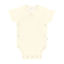 DAY Overslagromper Korte Mouw Rib - Mt. 74/80 - Cream