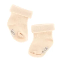 DAY Sokjes Gestreept - Apricot - 0-6 Mnd