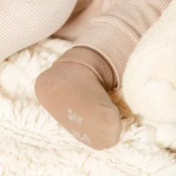 DAY Sokjes Gestreept - Mocha - 0-6 Mnd