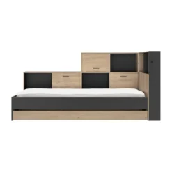 Diagone Erwan Opbergbed - 90x200 cm - Artisan Eiken