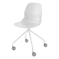 Diagone Liverpool Hoekbureau - Wit-Hout Natuurlijk Kastanjebruin