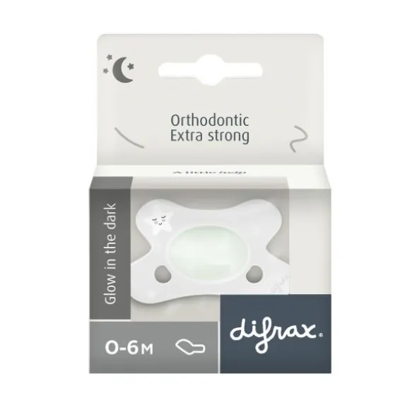 Difrax Dental Fopspeen Nacht 0-6 Mnd