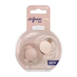 Difrax Dynamic Lovi Prime Fopspeen - 0-6mnd - 2st. - Nude / Blush