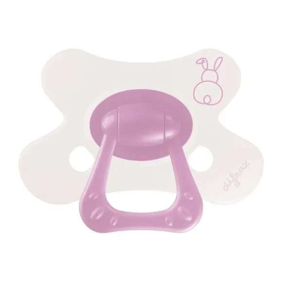 Difrax Natural Fopspeen - 6+ Mnd - Berry Pink Bunny