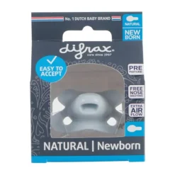 Difrax Naturel Fopspeen Blauw Newborn