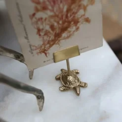 Doing Goods Kaarthouder - Turtle - Messing