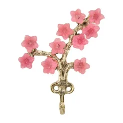 Doing Goods Wandhaak - Elodie Bloem - Messing met Roze Bloemen