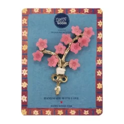 Doing Goods Wandhaak - Elodie Bloem - Messing met Roze Bloemen