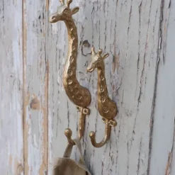 Doing Goods Wandhaak - Gloria Giraf - Messing