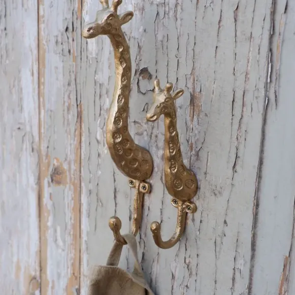 Doing Goods Wandhaak - Gloria Giraf - Messing