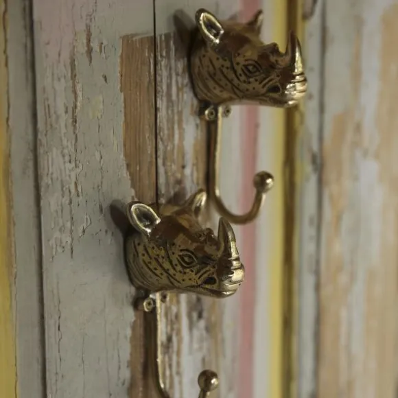 Doing Goods Wandhaak - Roger Neushoorn - Messing