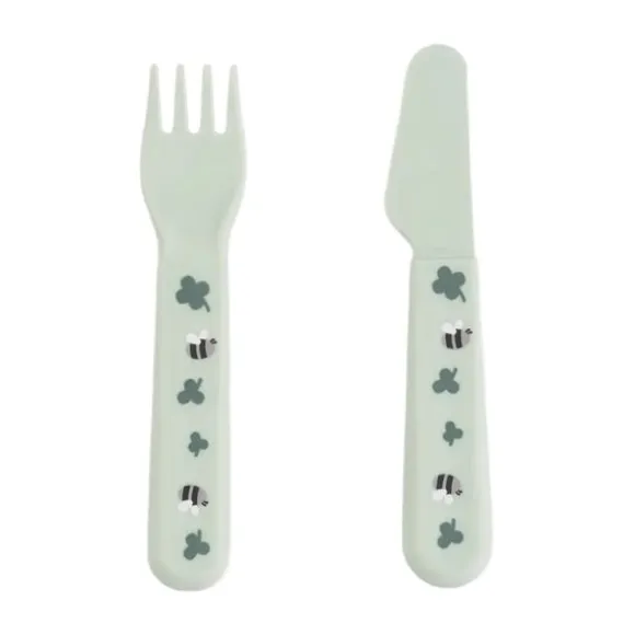 Done by Deer Foodie Dinerset met Zuignap - Tiny Farm - Groen