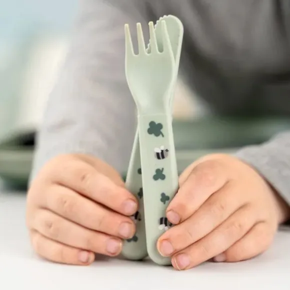 Done by Deer Foodie Dinerset met Zuignap - Tiny Farm - Groen