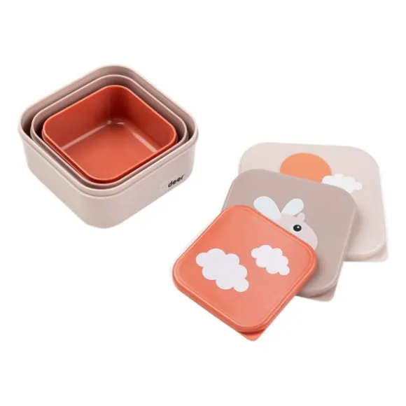 Done By Deer Happy Clouds Snackbox Green 3 Stuks