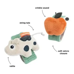 Done By Deer Polsrammelaar Set - Tiny Farm - Dotti Green - 2 Stuks