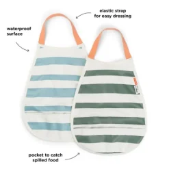 Done By Deer Stripes Slab - 2 Stuks - Blue/Green