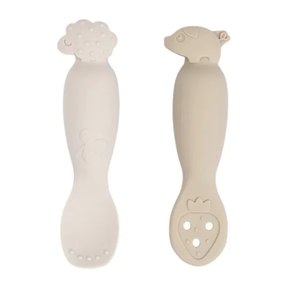 Done By Deer Tiny Farm Oefen Lepel Set - Sand