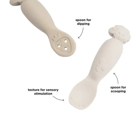 Done By Deer Tiny Farm Oefen Lepel Set - Sand