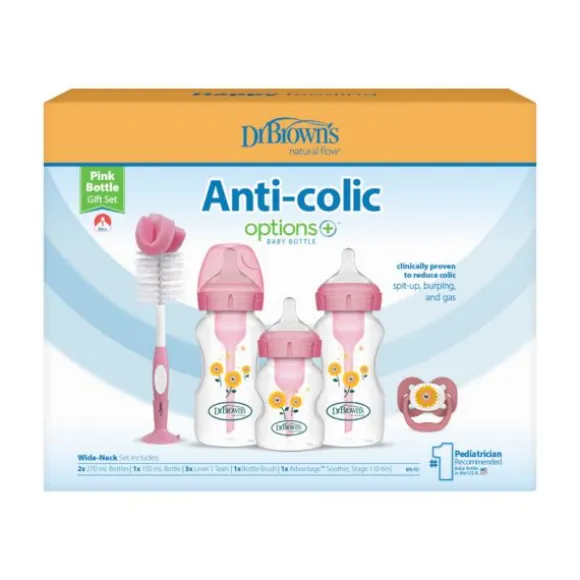 Dr. Brown's Options+ Giftset - Brede Hals - Roze