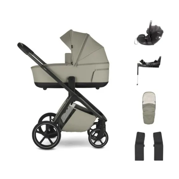 Easywalker Zoey Kinderwagen Bundel - Almond Taupe | Dubatti by Römer Baby-Safe Pro - Pitch Black