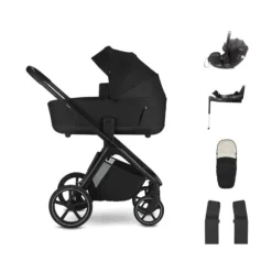 Easywalker Zoey Kinderwagen Bundel - Almond Taupe | Dubatti by Römer Baby-Safe Pro - Pitch Black