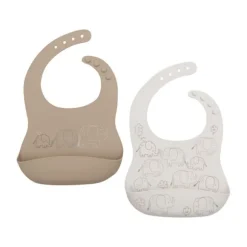 Elephant Tales Siliconen Slabbetjes - 2 Stuks