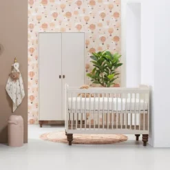 Europe Baby Olivia Kledingkast -2-Deurs - Oatmeal - Bold