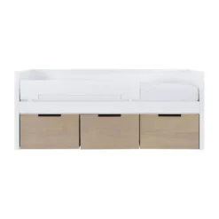 Europe Baby Ralph Kinderkamer Wit / Accent Hout Look | Bed 90 x 200 cm + Bureau
