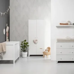 Europe Baby Sarah Kledingkast 2-Deurs Wit